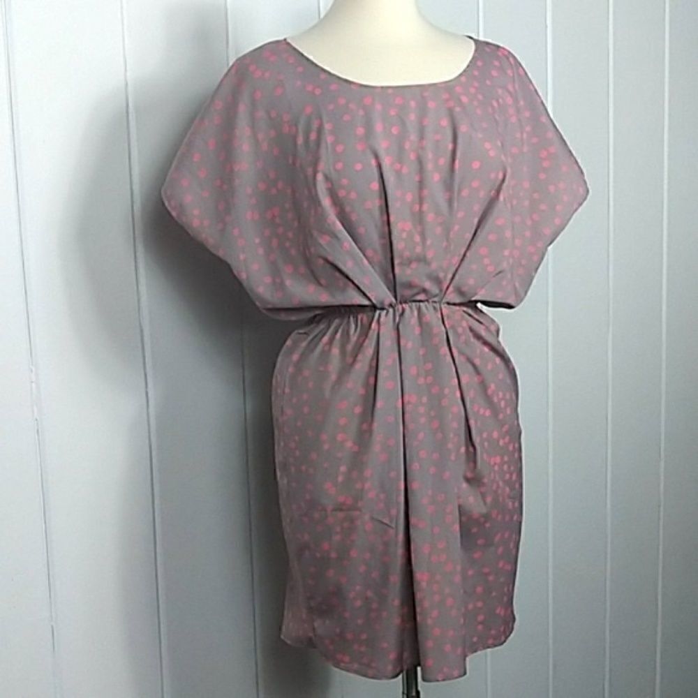 Bar III Purple Dress Lavendar & Coral Polka-dot, Size - XS